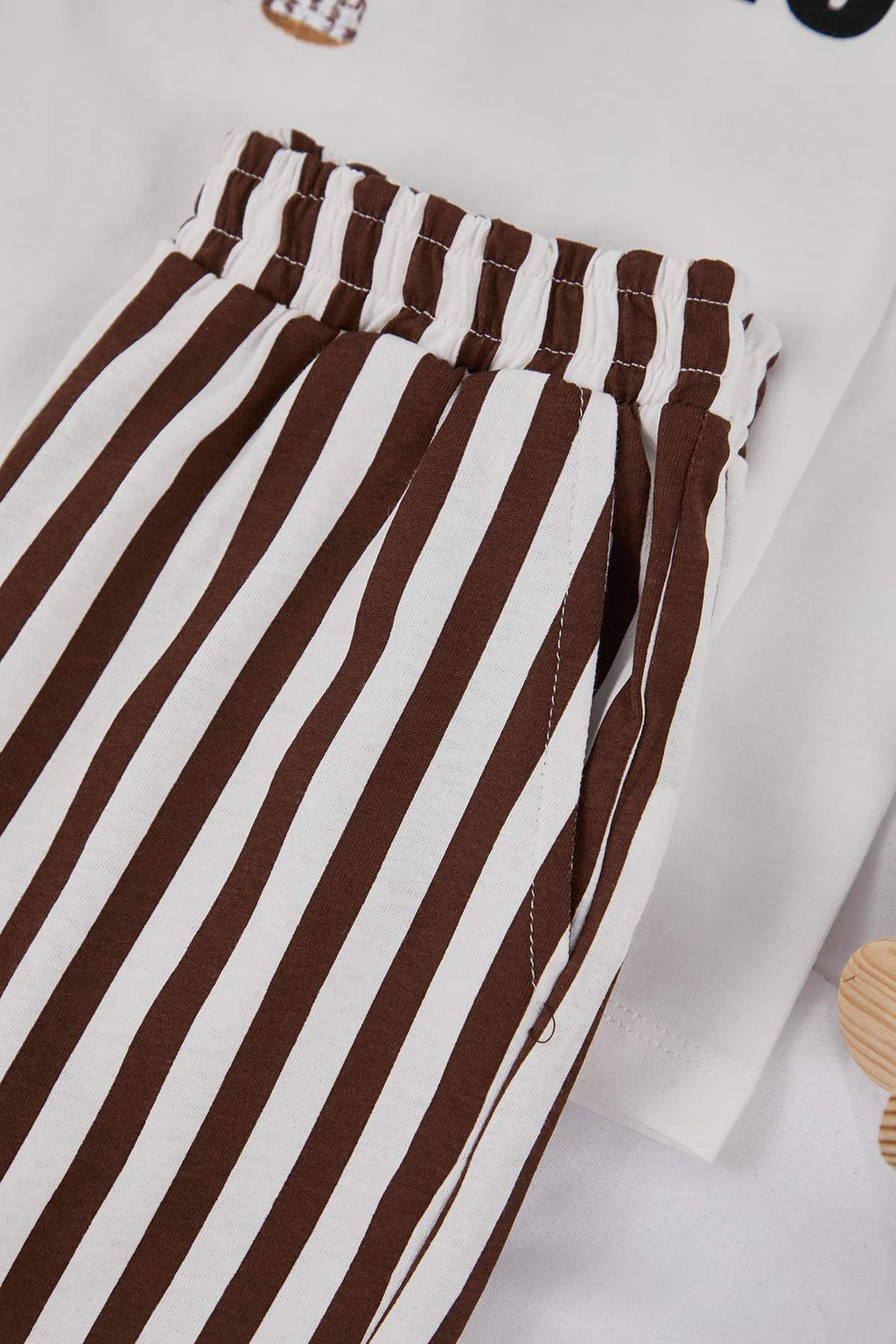 Ekru 100% Pamuk Bask?l? Regular Orme Unisex Cocuk Pijama Tak?m? TKDAW26PT00001 - Trendyolmilla фото 8