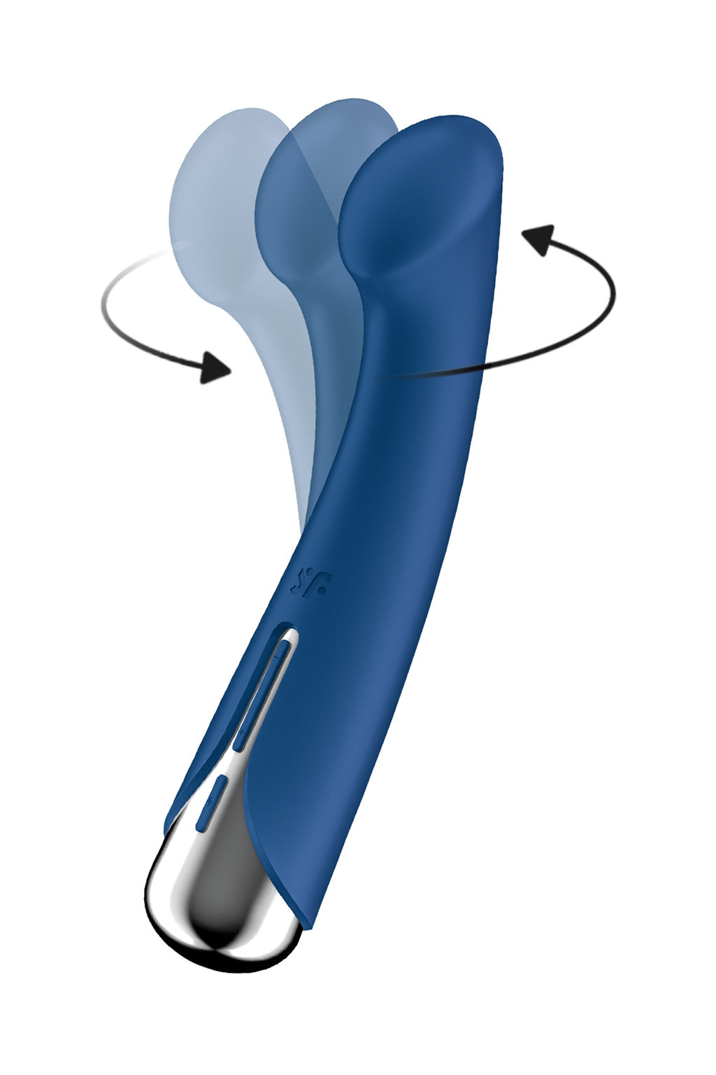 Вибратор для точки G с ротацией Satisfyer Spinning G-Spot 1, силикон, синий, 16,8 см