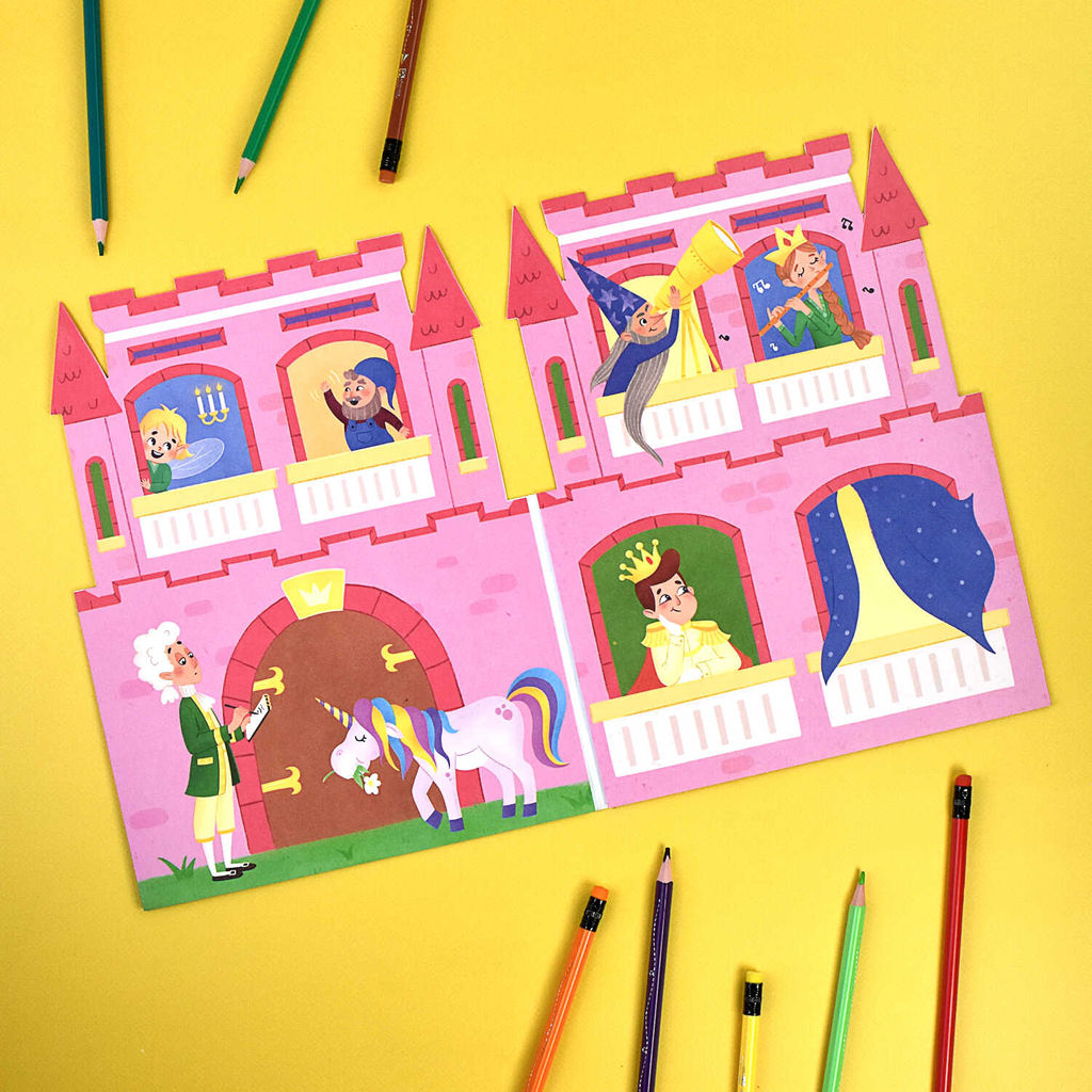 Раскраски для детей. Серия Раскраски-панорамки арт. 63444 ЗАМОК ПРИНЦЕССЫ - Феникс+ фото 4