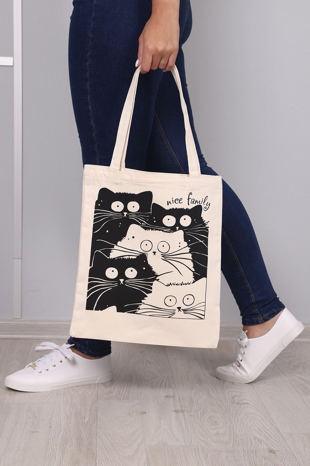 Сумка шоппер Пушистики, молочный - Оптима фото 3