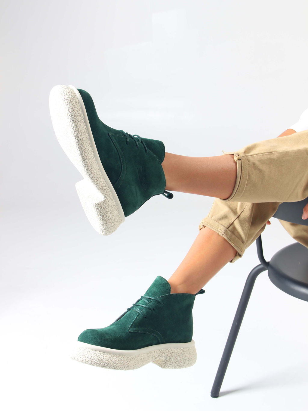 Ботинки EDART 308.агата w. зеленый замша/байка - Ed'art фото 14