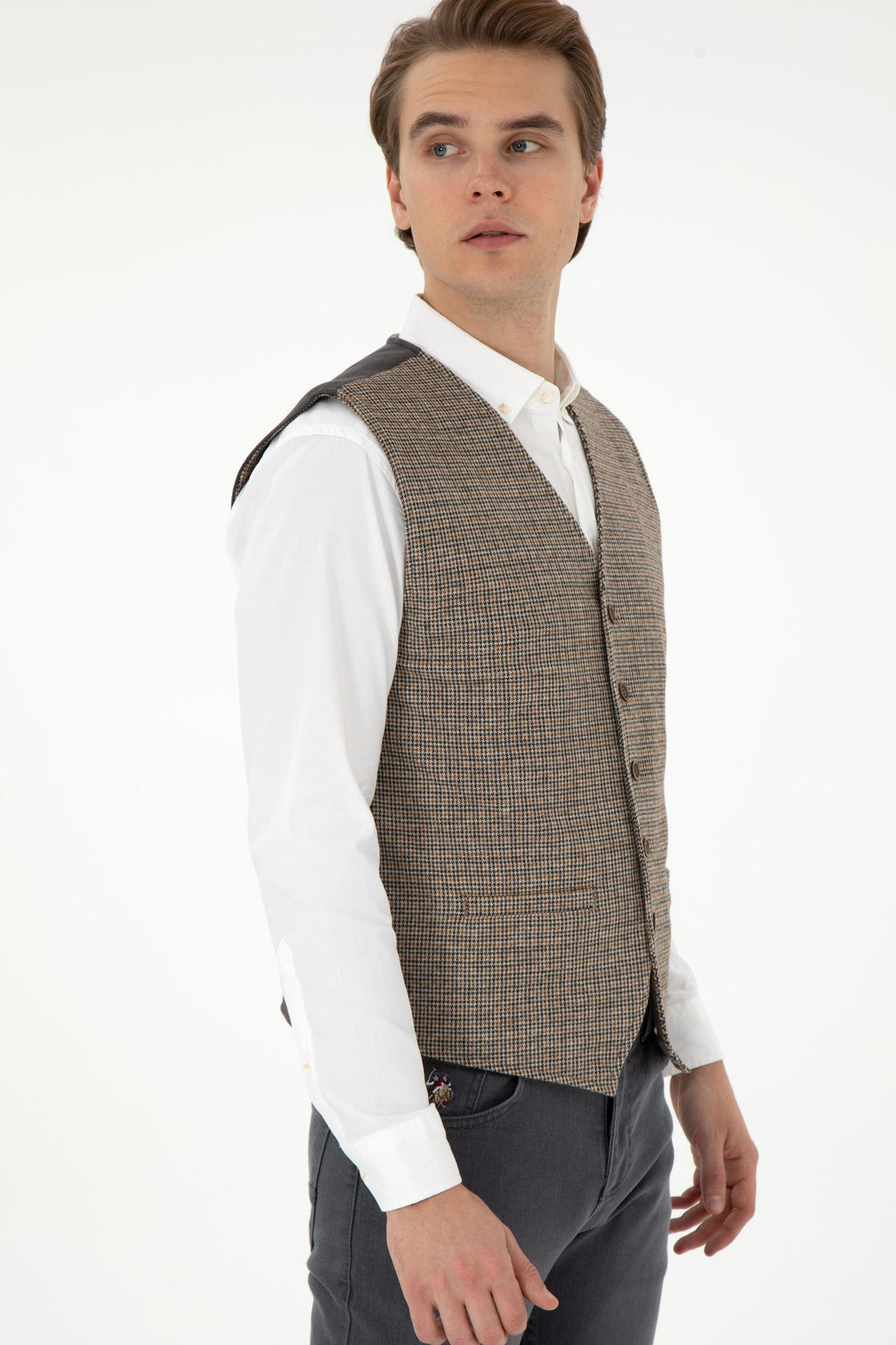 Мужской вязаный кардиган антрацитового цвета Неожиданная скидка в корзине - U.s. polo assn фото 3