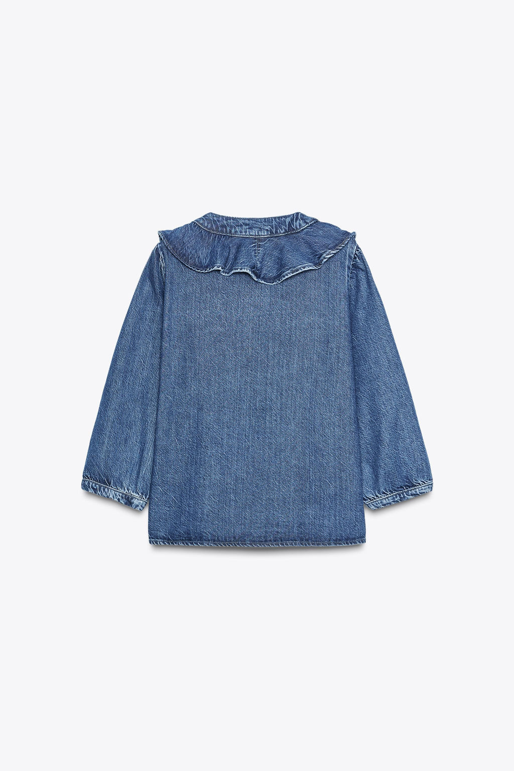 Z1975 DENIM RUFFLE SHIRT - Zara фото 7