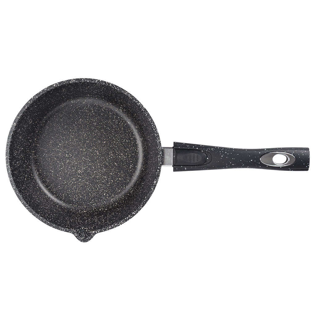 Ковш с тефлоновым покрытием 2,0л, д20см Гранит, h8,5см, s0,4см, съемная ручка из термостойкого пластика (Россия) - Домашняя мода фото 2