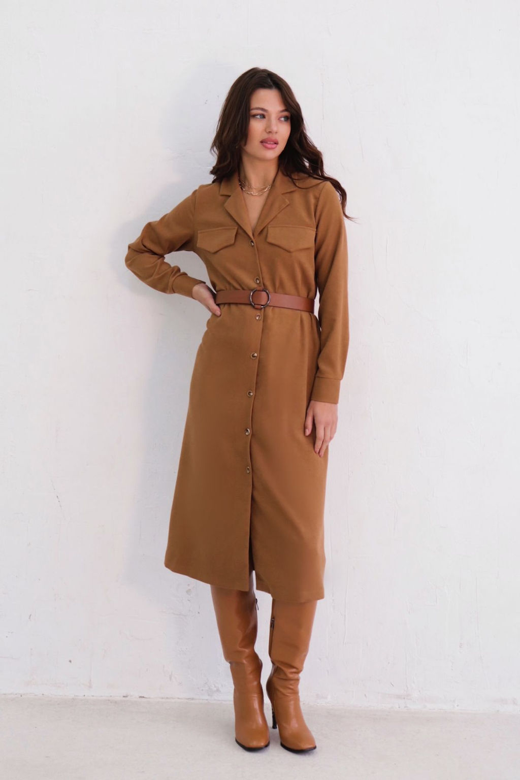 Платье-рубашка с английским воротником - Martichelli фото 209