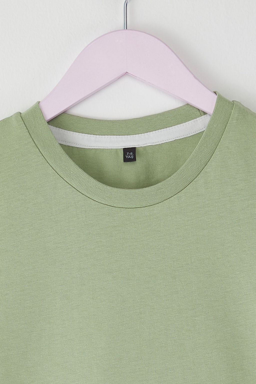 Gul Kurusu-Pudra-Ekru 3lu K?z Cocuk %100 Pamuk Basic K?sa Kol Orme T-Shirt TKDSS25TS00023 - Trendyolmilla фото 3
