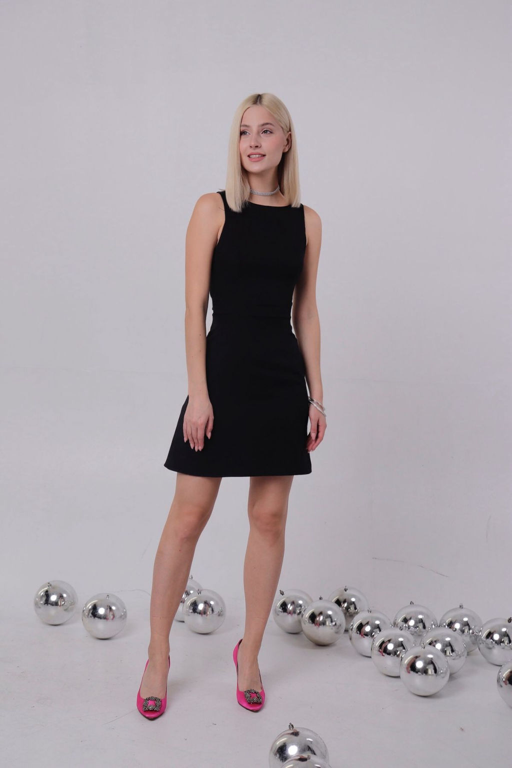 Мини-платье чёрное - Martichelli фото 2