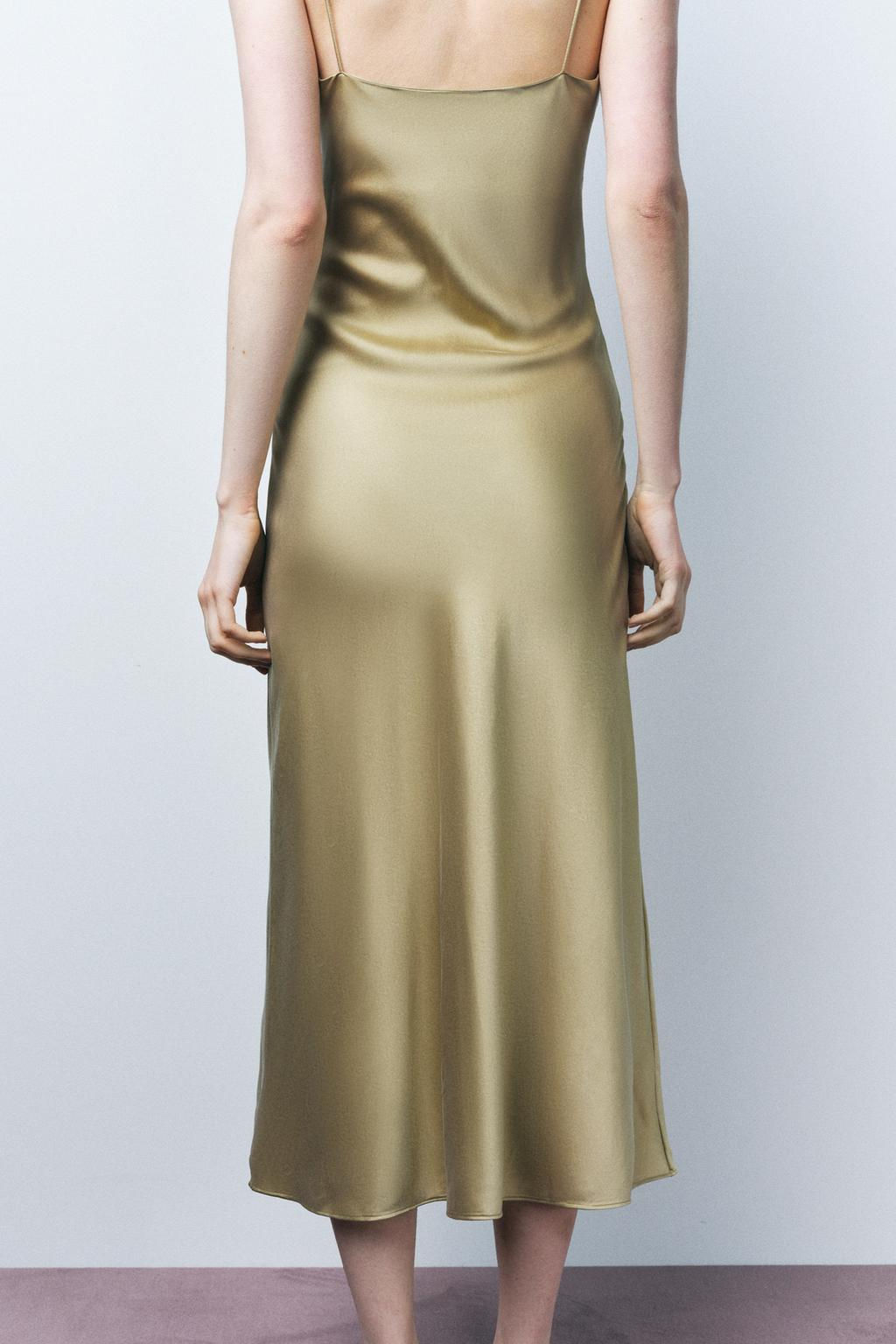SILK STRAPPY DRESS - Zara фото 4