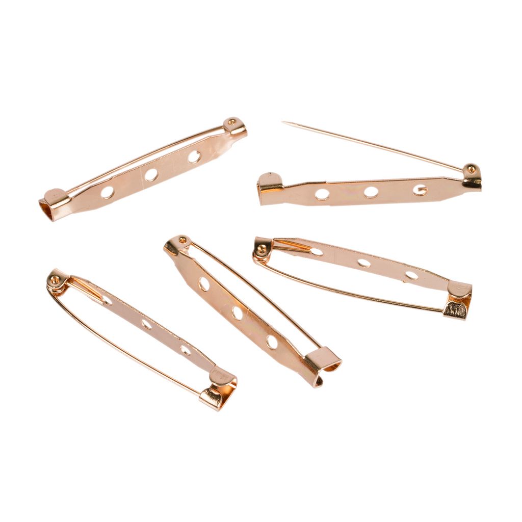 Zlatka Заготовки для броши DC-316 4 см 50 шт 3 шт №01 под золото