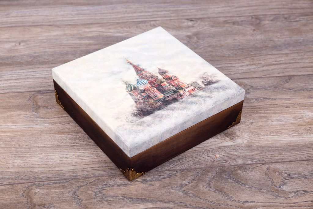 Заготовка для декорирования Mr. Carving ВД-486 Шкатулка с 4 ячейками сосна 20 х 20 х 6 см фото 4