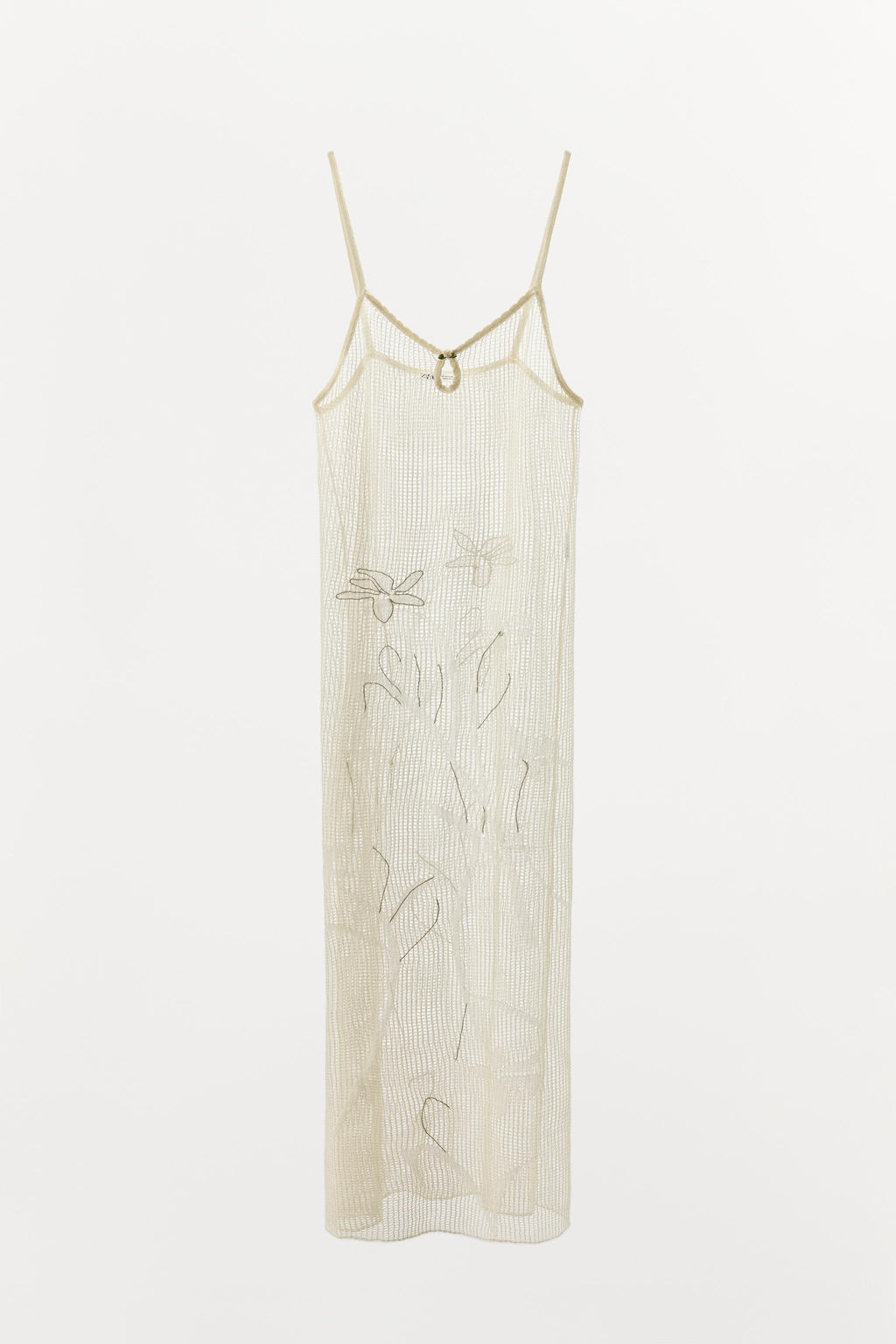 SEMI-SHEER CHUNKY KNIT LACE DRESS - Zara фото 5