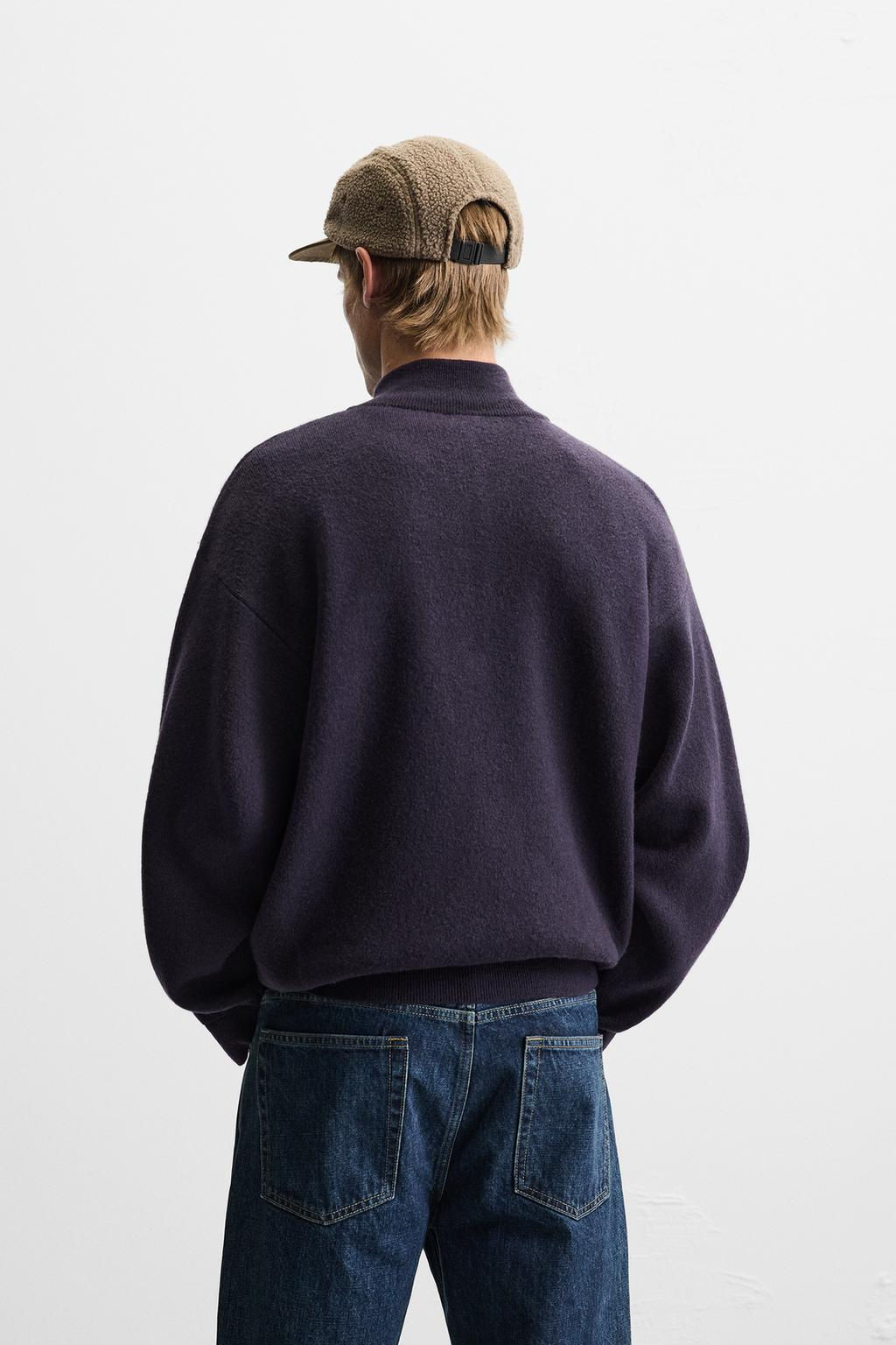 HIGH NECK QUARTER-ZIP SWEATER - Zara фото 11