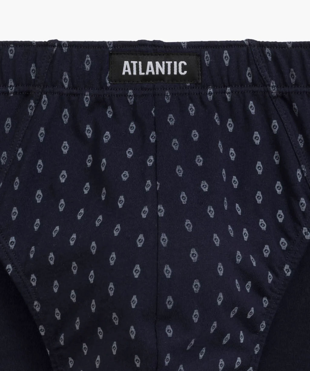 ATLANTIC 3MP-177 Трусы спорт Watch - набор 3 шт. темно-синий + темно-голубой + серый  фото 7