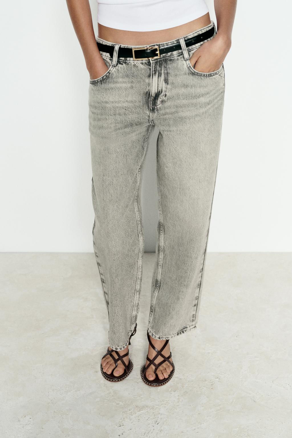 Z1975 MID-WAIST STRAIGHT CROPPED JEANS - Zara фото 2