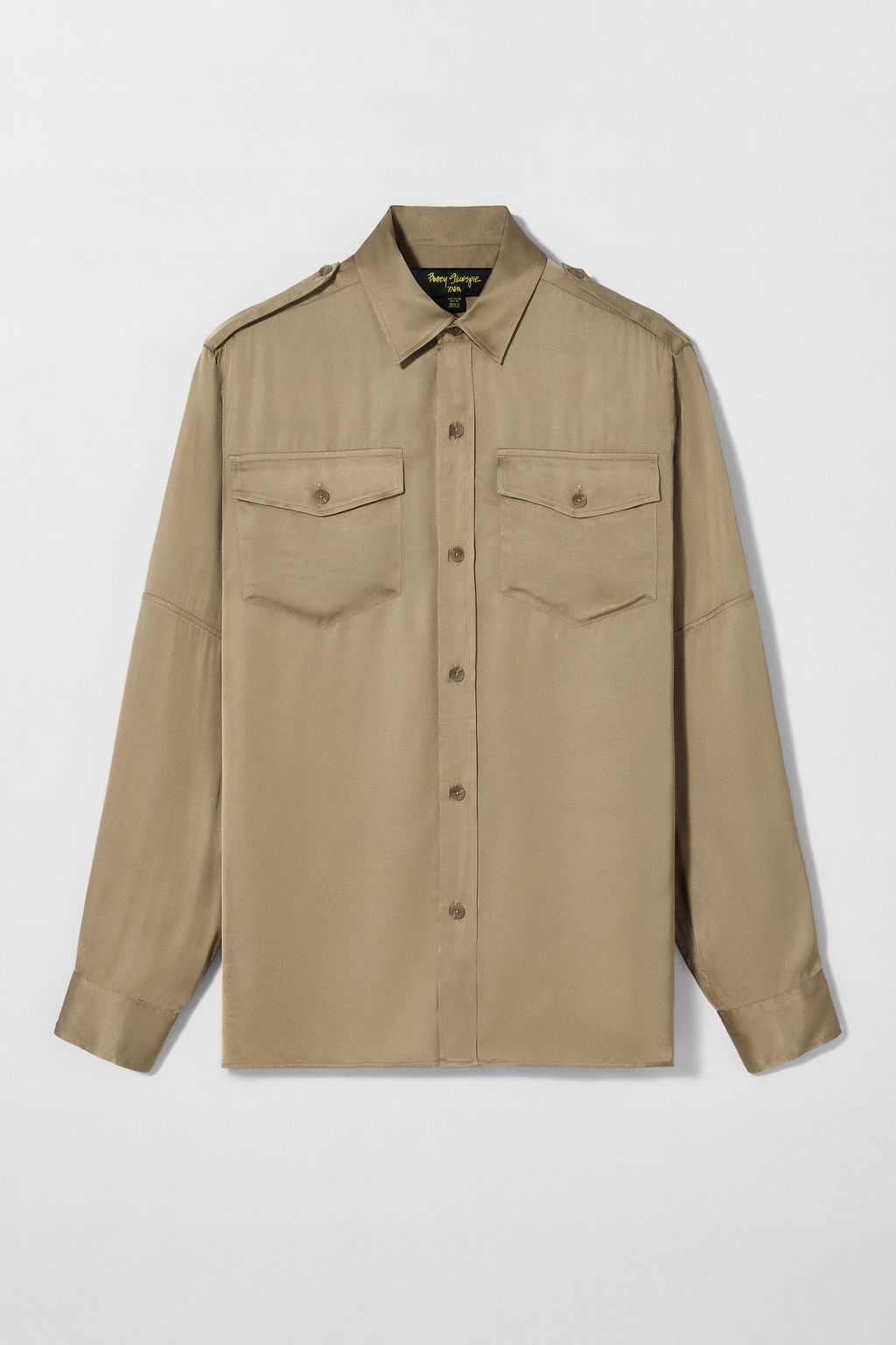 SATIN SHIRT WITH POCKETS BOBBY GILLESPIE X ZARA  фото 2