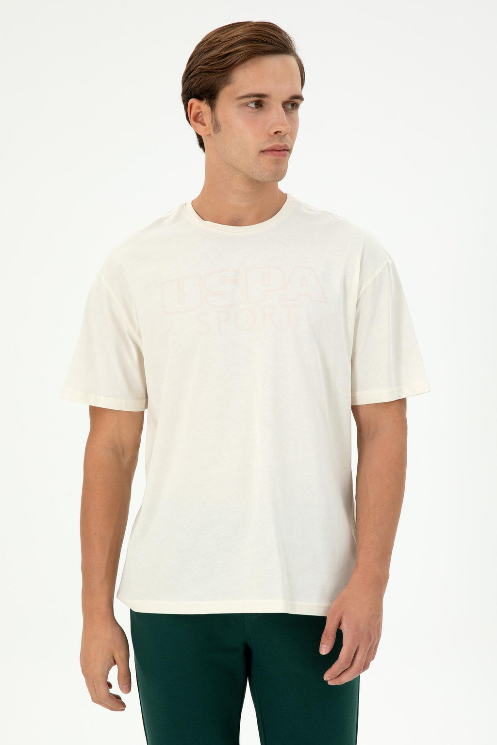 Мужская кремовая футболка - U.s. polo assn фото 8