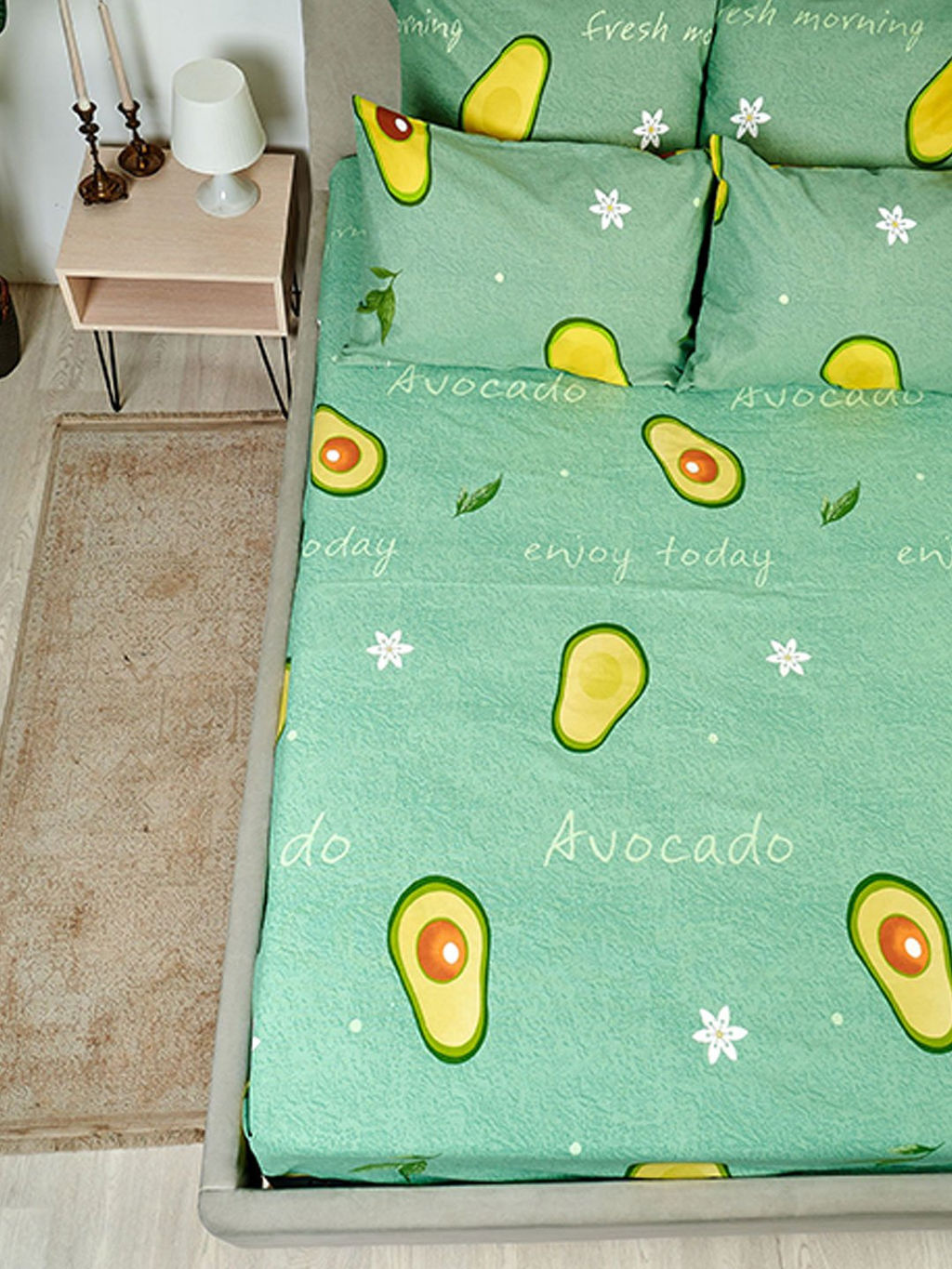 Простыня бязь на резинке - Авокадо 180х200х25