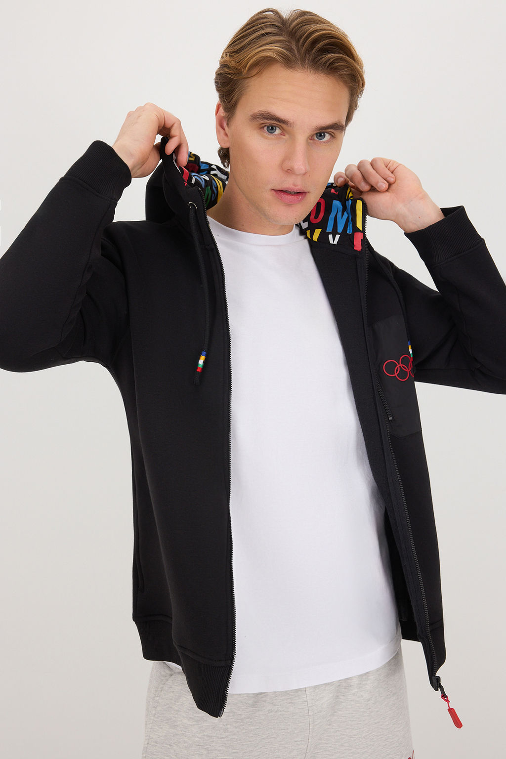 Siyah Olimpiyat Logo Bask?l? Cepli Unisex Basic Orme Sweatshirt - Trendyolmilla фото 8