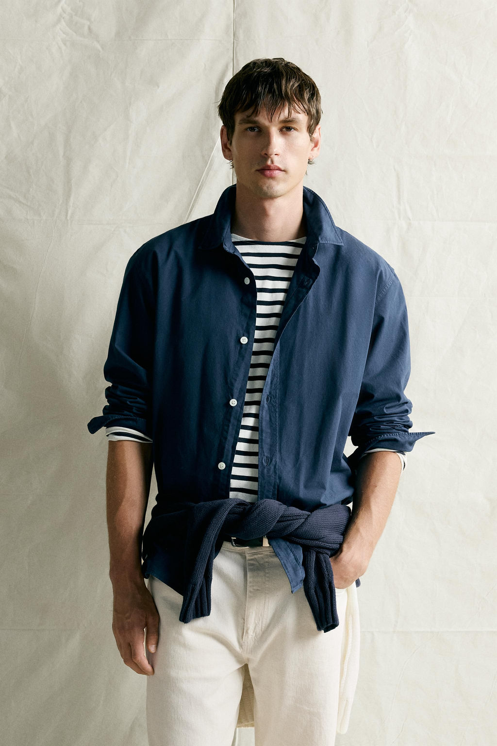CAMISA RELAXED FIT ALGOD?N ?NDIGO / ?ndigo - Zara фото 2