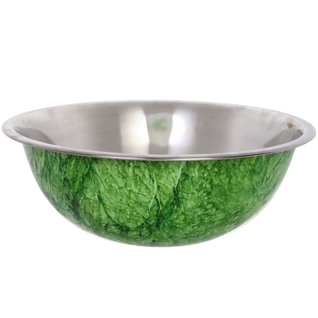 Миска из нержавеющей стали 3,7л 30см цветное покрытие "гранит"