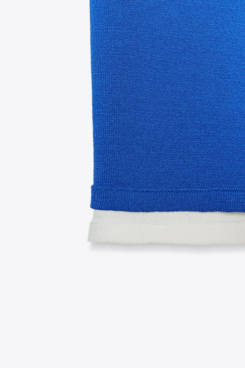 DOUBLE-LAYER KNIT MIDI SKIRT - Zara фото 6