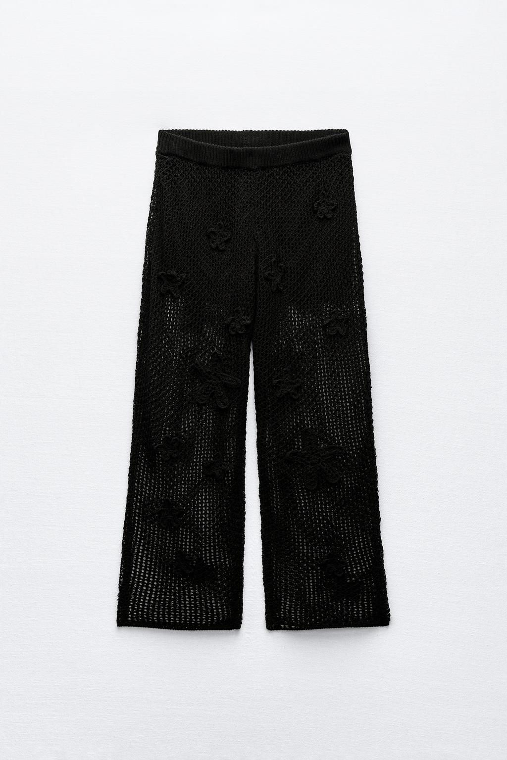 WIDE-LEG KNIT TROUSERS - Zara фото 3