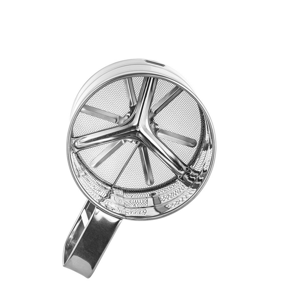 Кружка-сито для муки, механическое, нерж. сталь LR07-40 /LARA/  фото 4