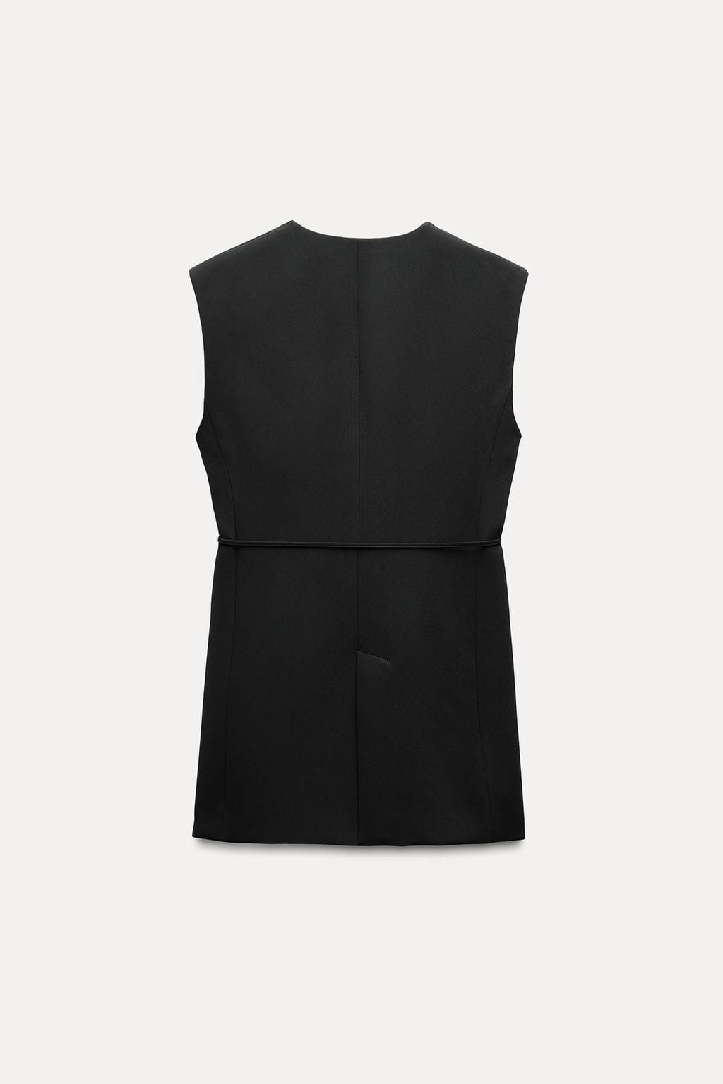 ZW COLLECTION WAISTCOAT WITH BELT AND VENTS - Zara фото 9