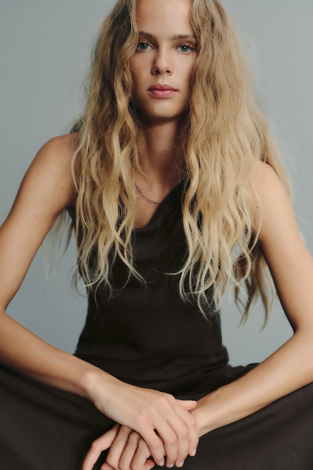 FLOWING HALTER DRESS - Zara фото 3