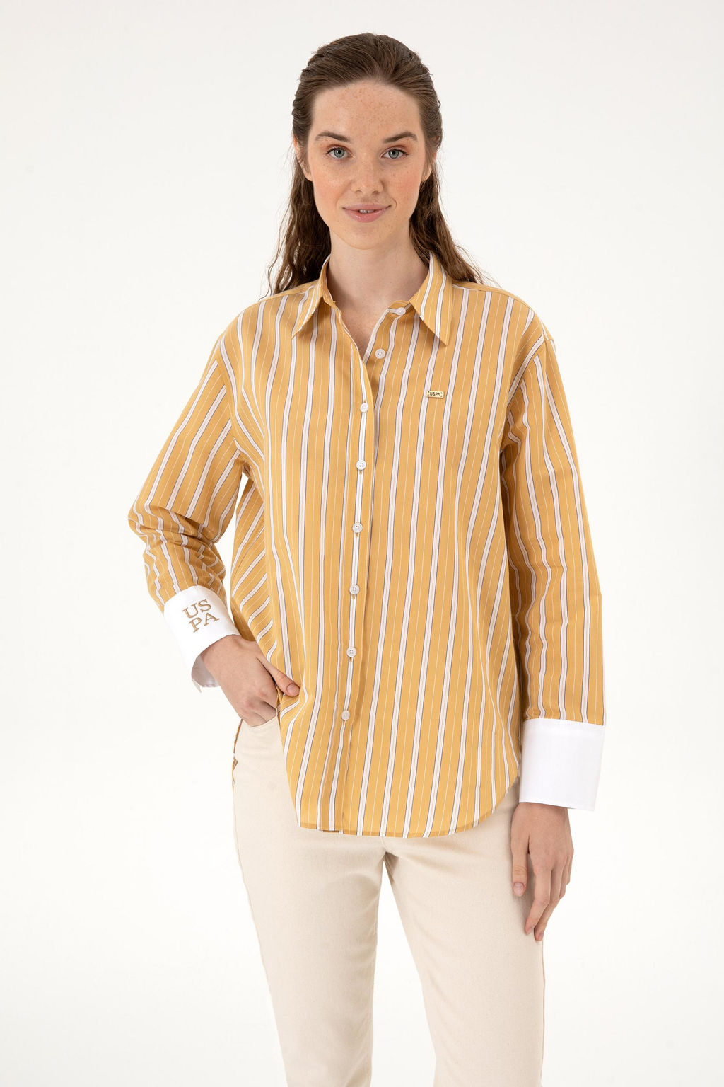 Kad_n Hardal _izgili Uzun Kollu G_mlek Sepette S_rpriz _ndirim