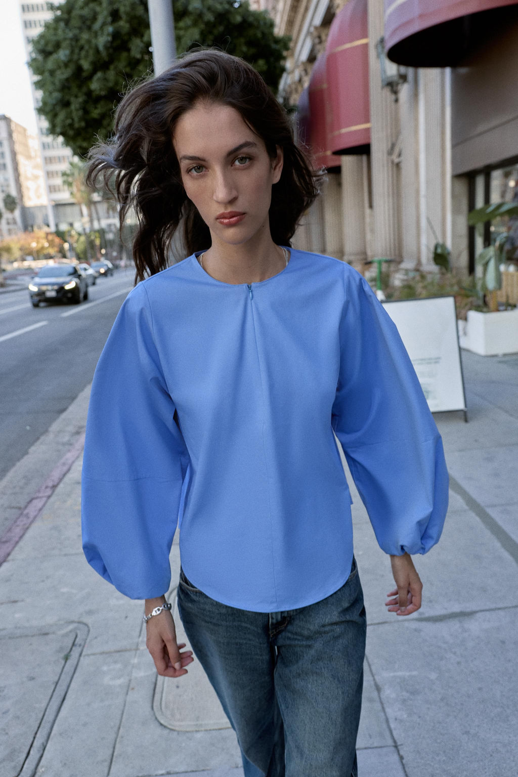 POPLIN BALLOON SLEEVE SHIRT - Zara фото 20