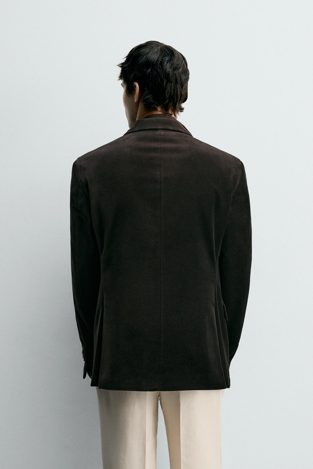 REGULAR FIT VELVET BLAZER - Zara фото 3