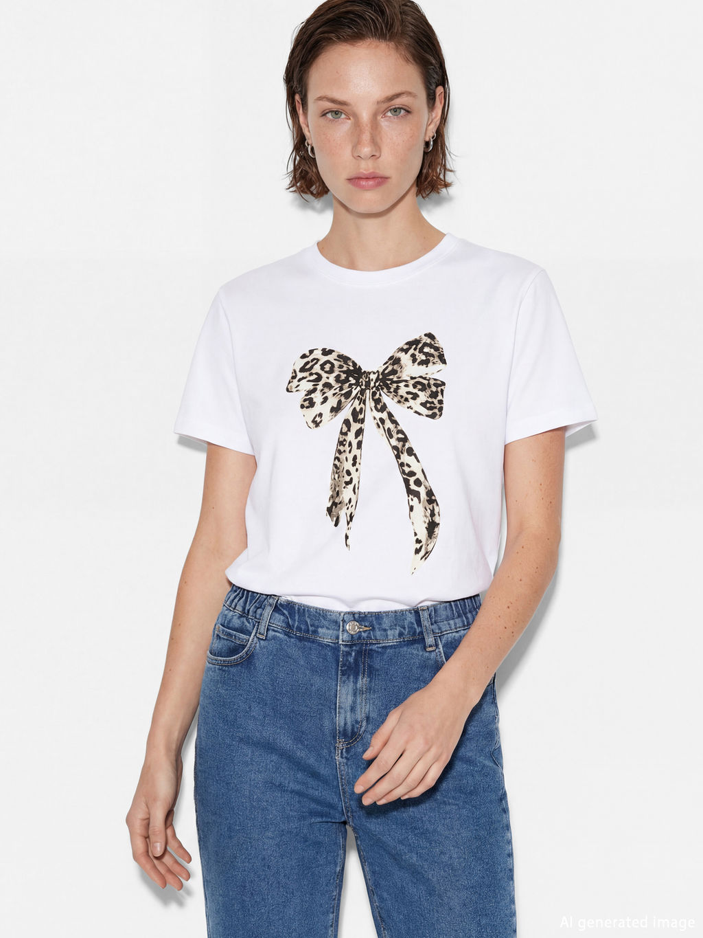 Leoparl? Fiyonk Bask?l? Kad?n Ti??rt