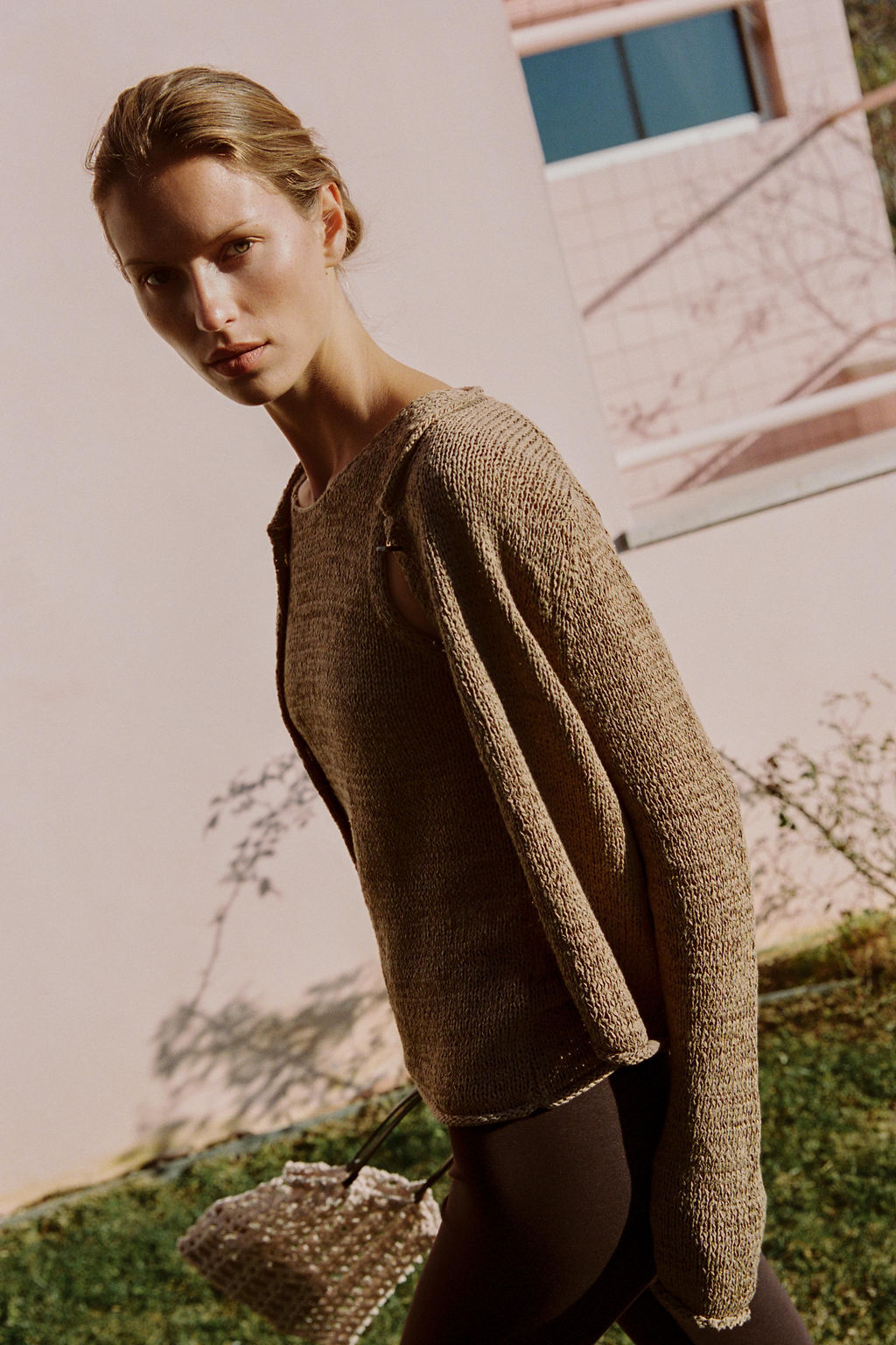 CHAQUETA PUNTO GRUESO / Tostado oscuro - Zara фото 2