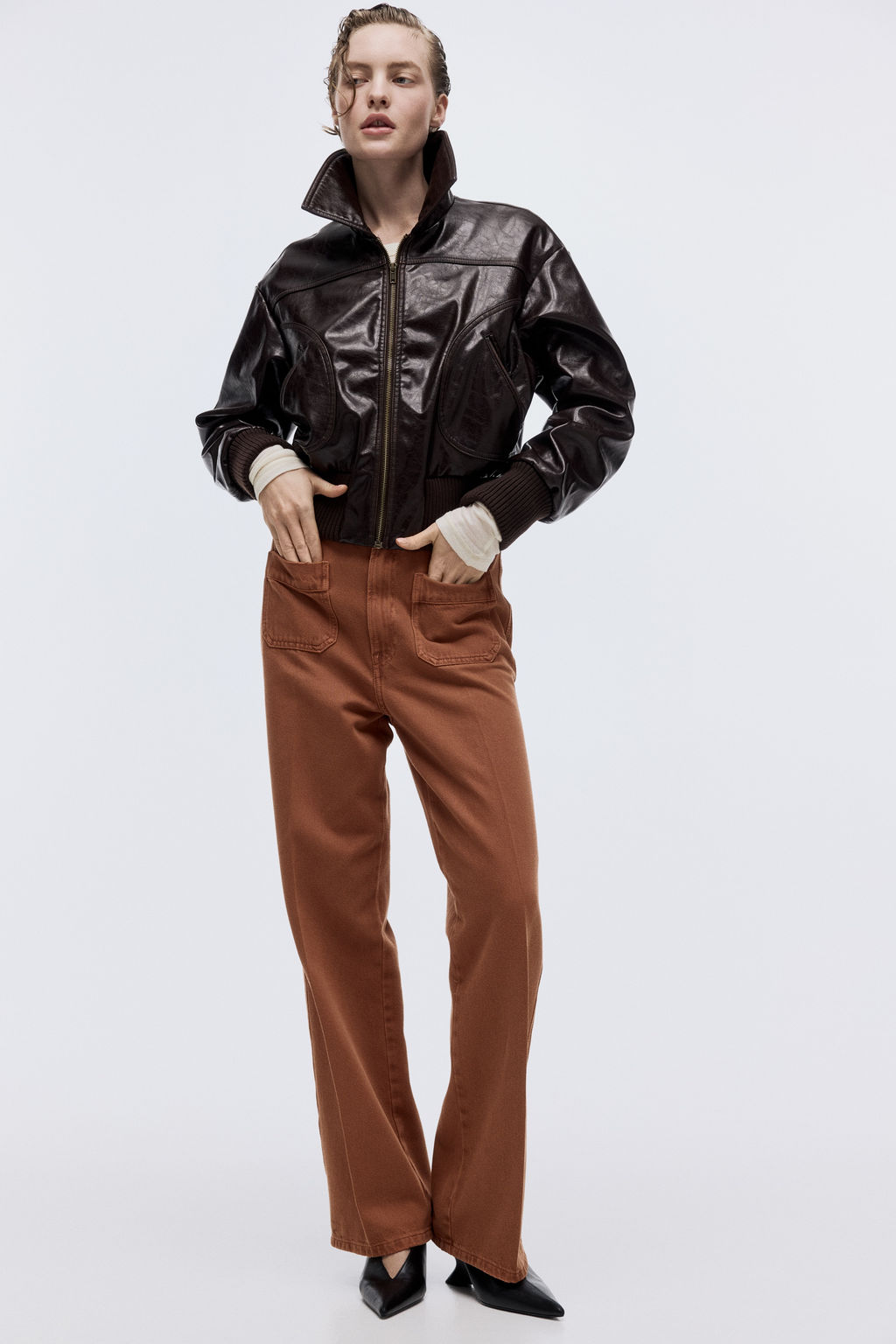 Straight High Jeans - H&m фото 4