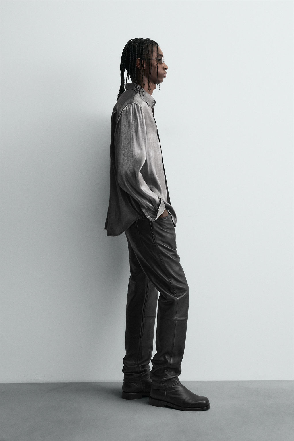 SHIMMER FLOWING SHIRT - Zara фото 4