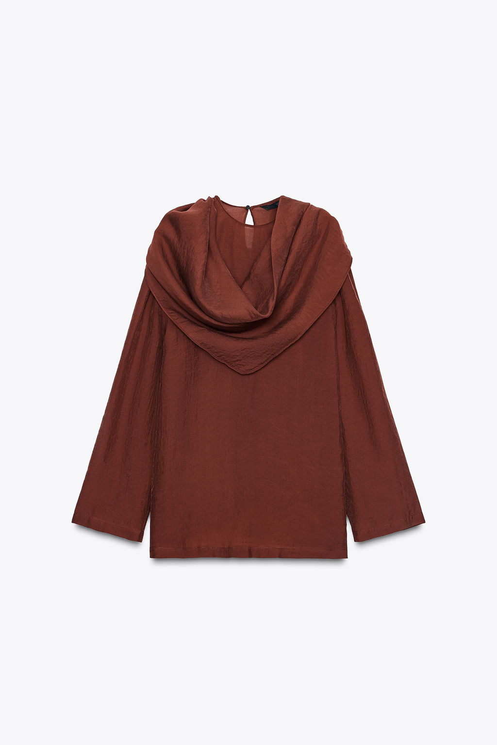 FLOWING BLOUSE WITH MULTI-POSITION SCARF DETAIL ZW COLLECTION - Zara фото 9