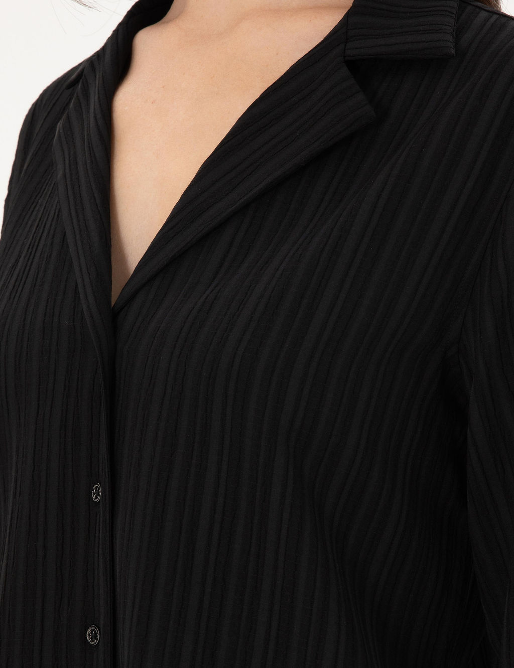 Siyah Regular Fit Uzun Kollu G_mlek - Pierre cardin фото 7