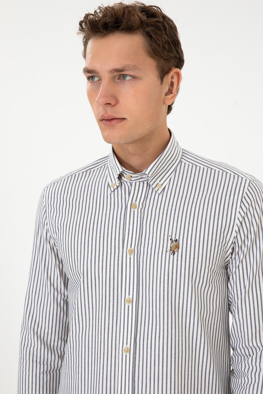 Erkek Beyaz Uzun Kollu G_mlek - U.s. polo assn фото 2