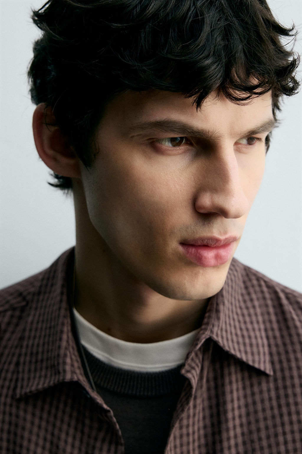 COTTON-VISCOSE CHECK SHIRT - Zara фото 6