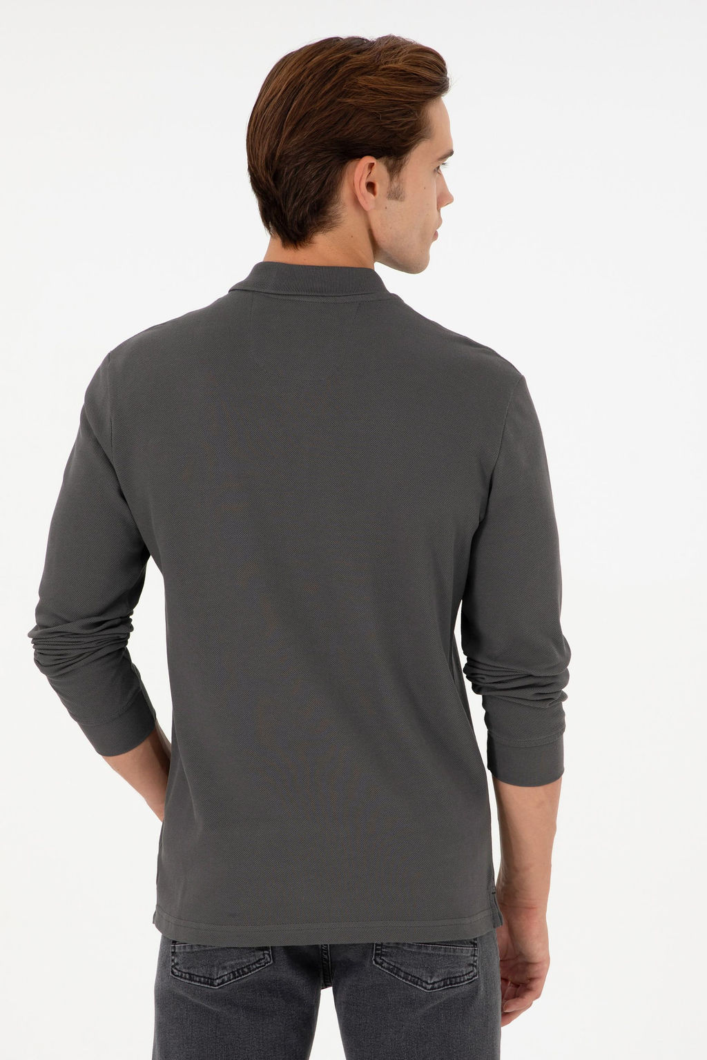 Мужской базовый свитшот антрацитового цвета Неожиданная скидка в корзине - U.s. polo assn фото 5