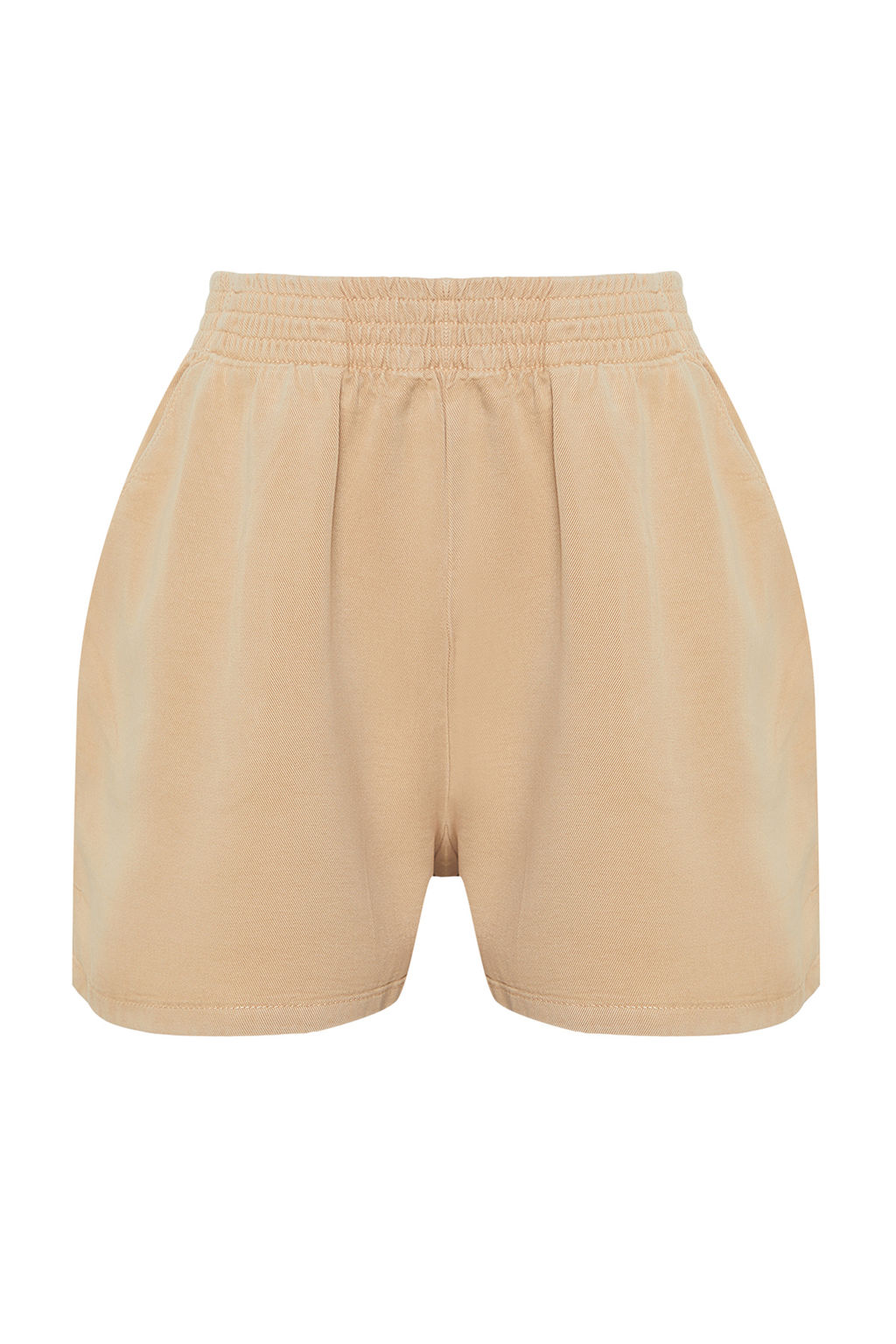 Bej %100 Tencel Beli Lastikli Denim Sort TWOSS24SR00060 - Trendyolmilla фото 7