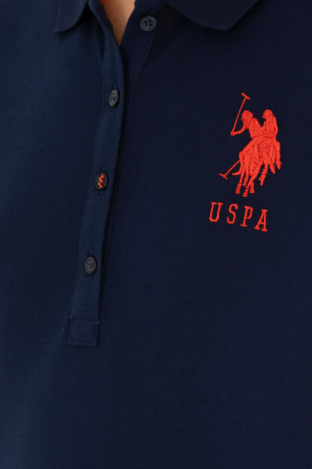 Женская темно-синяя базовая футболка - U.s. polo assn фото 7