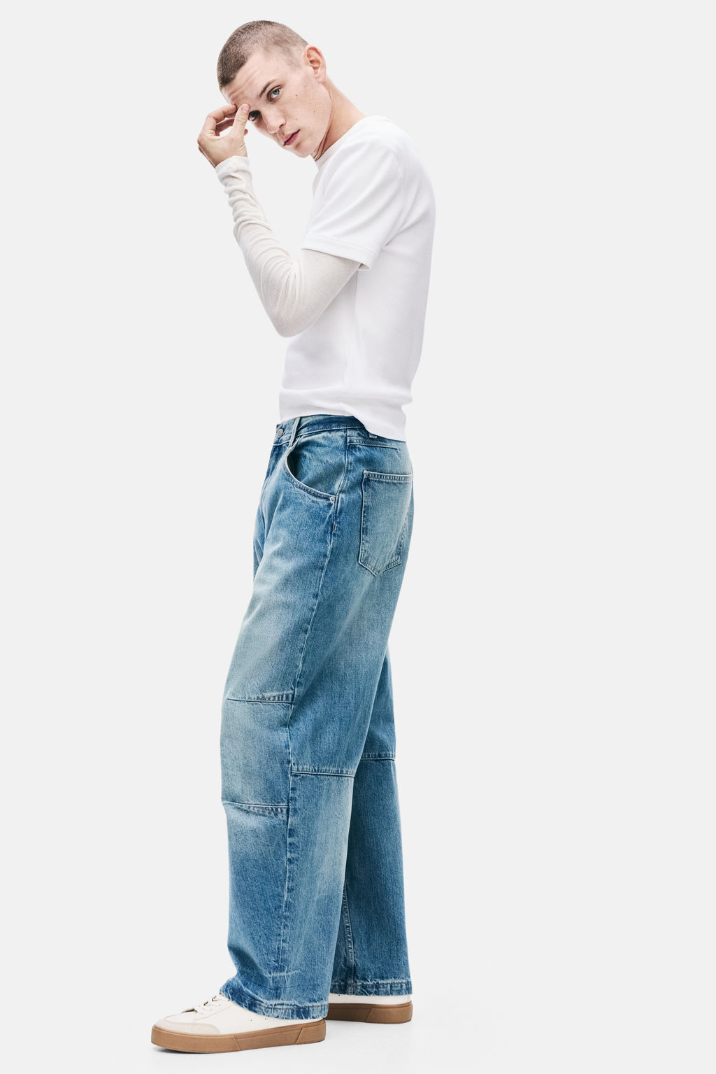 Vaquero baggy con pinzas - H&m фото 9