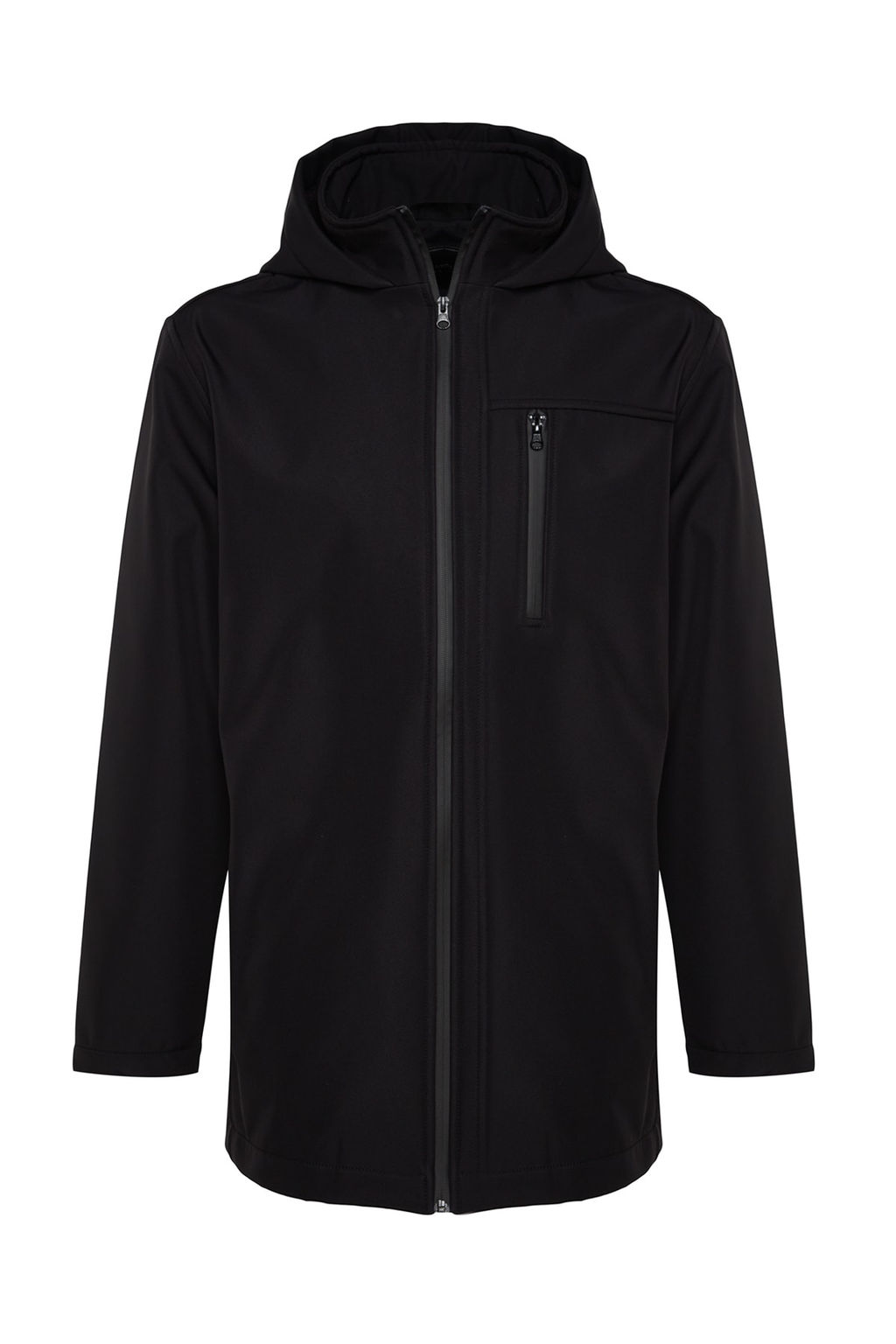TRENDYOL MAN Siyah Regular Fit Kapusonlu Outdoor Softshell K?sl?k Parka Mont TMNAW24MO00024 - Trendyolmilla фото 8