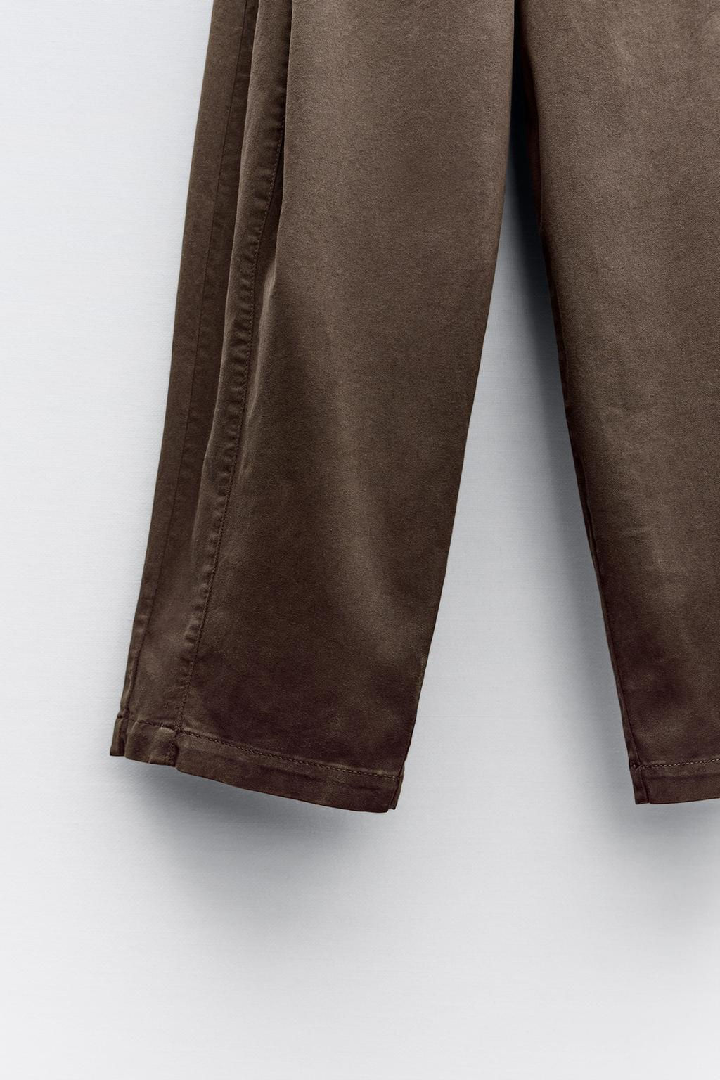 BALLOON FIT PLEATED TROUSERS - Zara фото 5