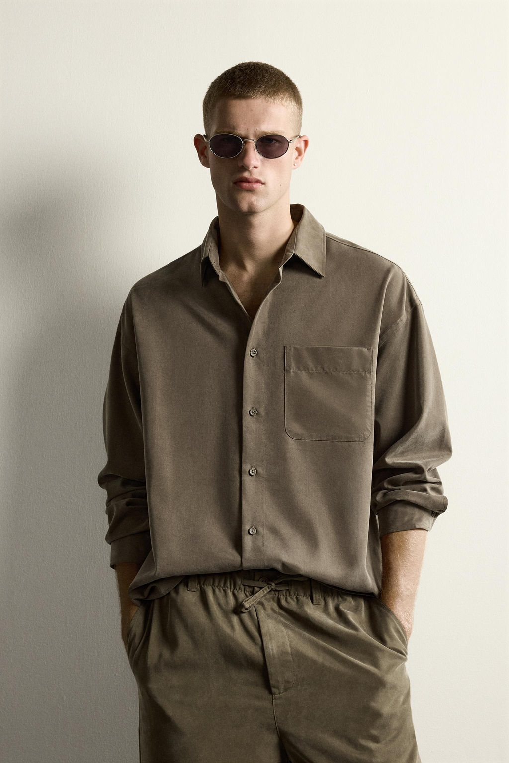 CAMISA FLUIDA RELAXED FIT / Marr?n - Zara фото 2