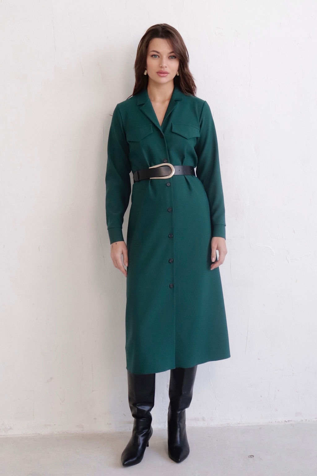 Платье-рубашка с английским воротником - Martichelli фото 294