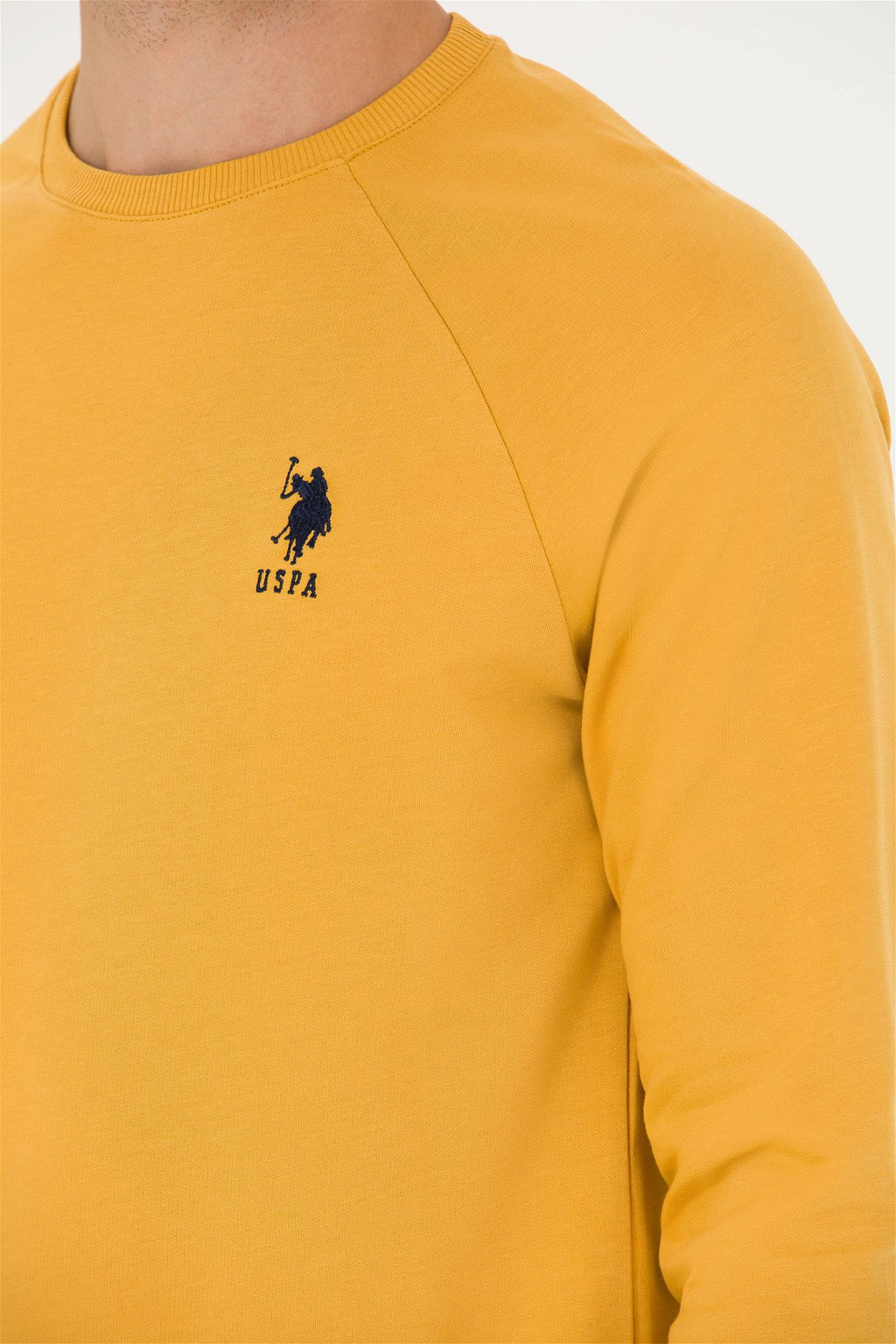 Мужской горчичный базовый свитшот Неожиданная скидка в корзине - U.s. polo assn фото 7