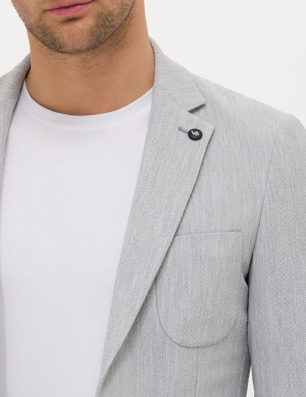 A__k Gri Ekstra Slim Fit Ceket